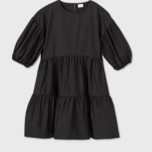 women's flutter sleeve shift dress a new day black